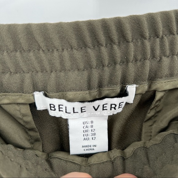 Belle Vere green pants with elastic waist size 8 - Picture 3 of 5
